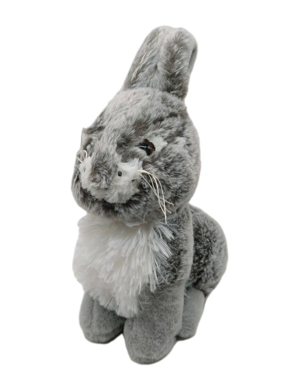 Walmart Bunny Rabbit Realistic Plush Stuffed Easter Standing Gray White Toy